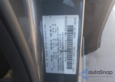 2011 Mazda Mazda3 I Touring from USA, damaged, VIN JM1BL1VG2B1452072